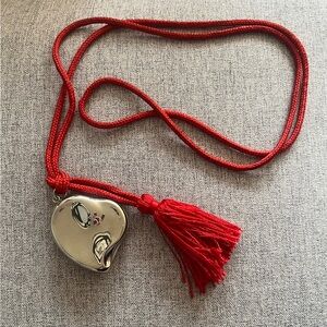 1970s Elsa Peretti Halston Perfume Pendant Silver Metal
Heart Locket Necklace 🔥